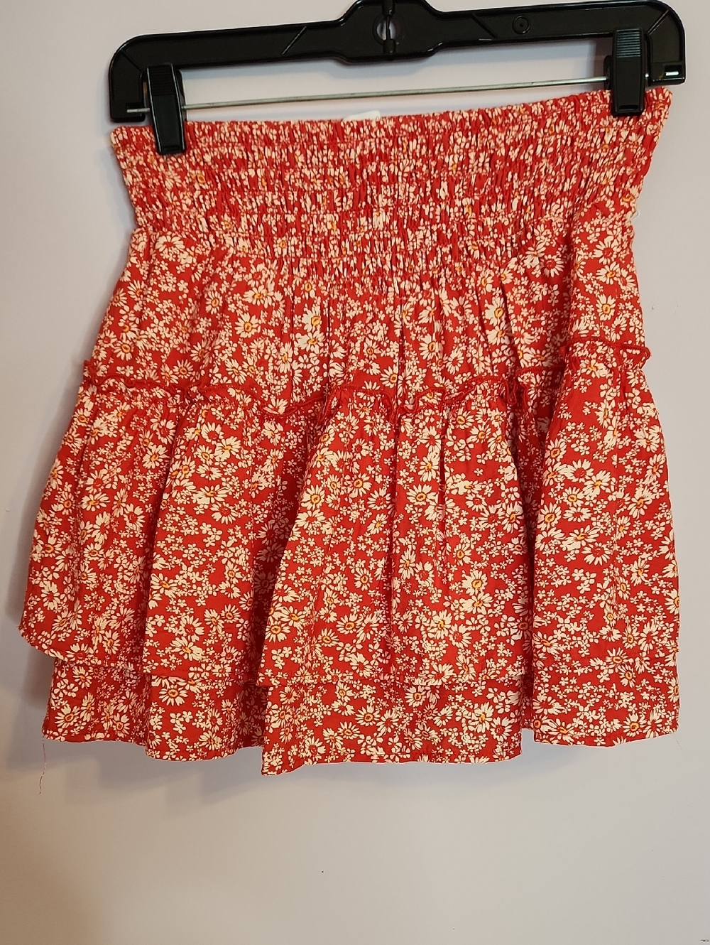 SIENNA SKY Floral Print Tiered Mini Skirt &  Short Skirt, SIZE M